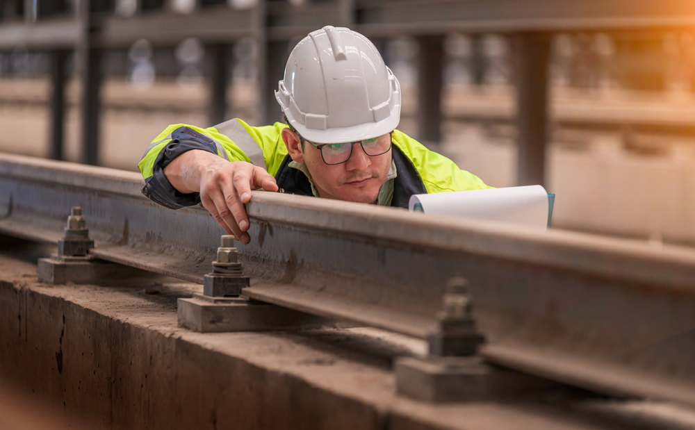 Engineer,Railway,Under,Inspection,And,Checking,Construction,Process,Railway,And