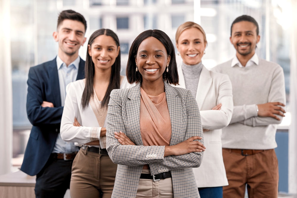 Business,People,,Portrait,And,Arms,Crossed,For,Company,Mission,In